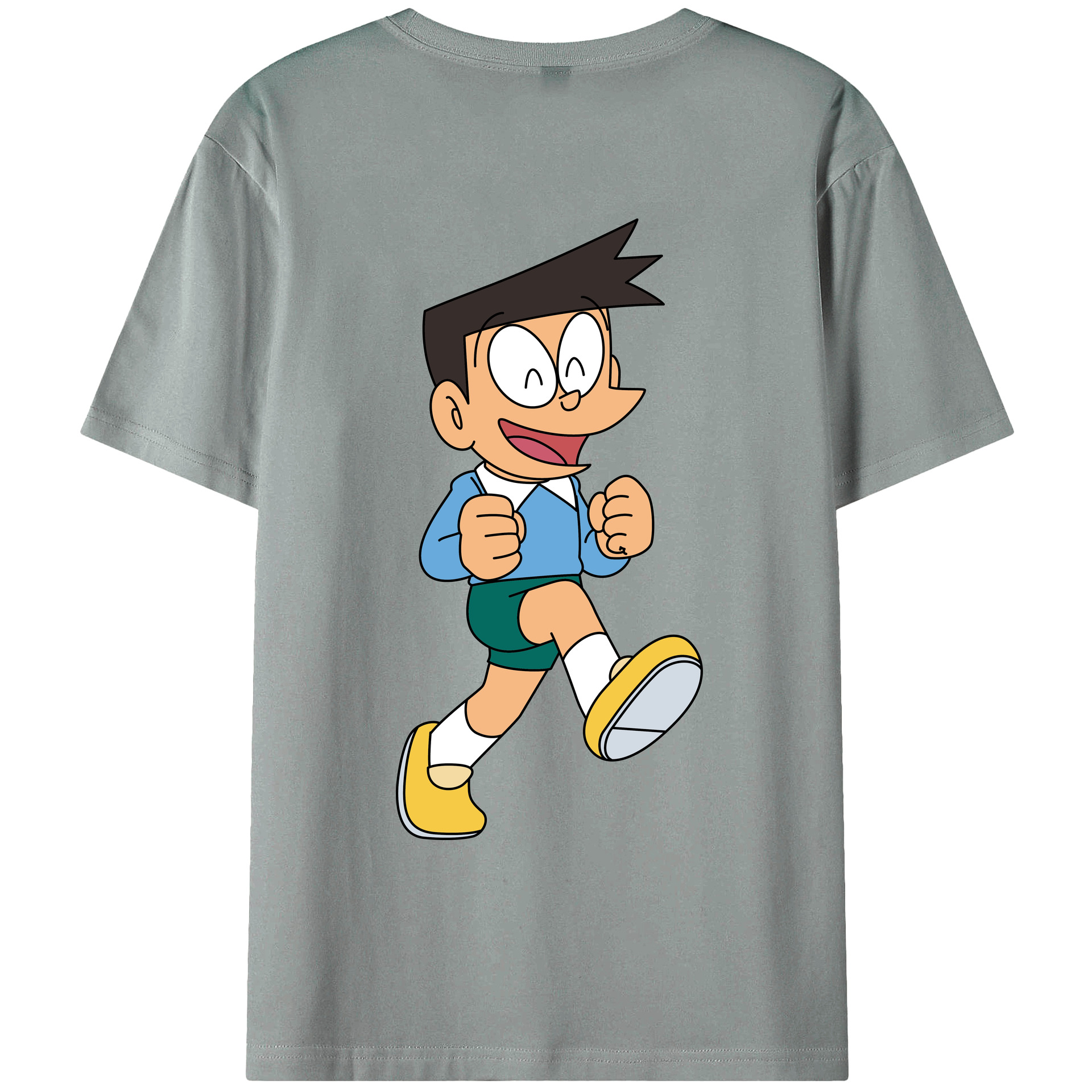 （画像用） ドラえもん 骨川 スネ夫 Doraemon Honekawa Suneo 綿100％ メンズ半袖Tシャツ（バックプリント） 通気性